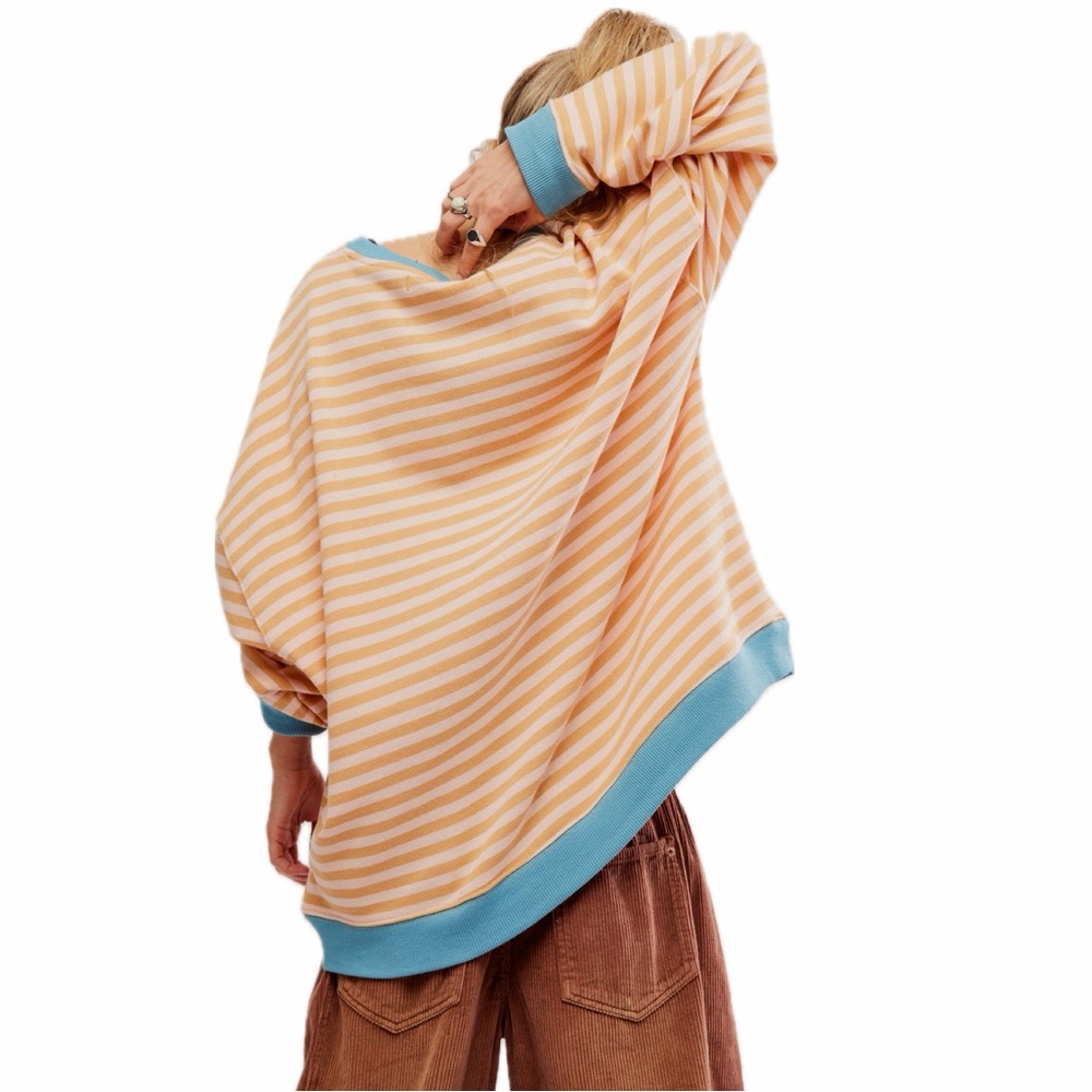 Free People |  NWOT Classic Striped Crew - Picture 2 of 12